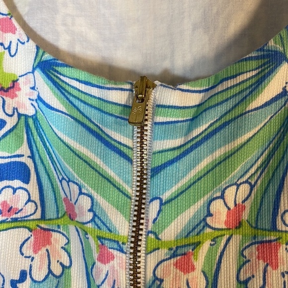 Lilly Pulitzer 0 Cathy Bay Blue Coasting Engineered Shift Dress. - Picture 14 of 16